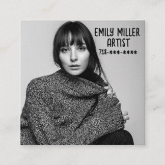 FOTO Custom Business Cards Quadratische Visitenkarte