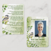 Foto Custom Chickadee Bird Nature Visitenkarte (Vorne/Hinten)