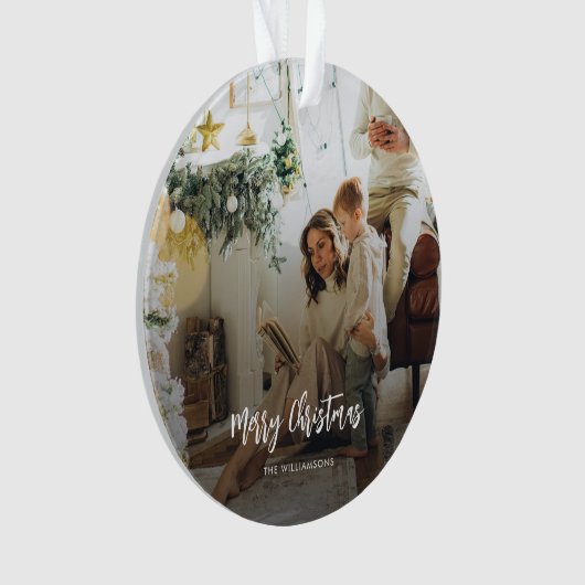 Foto Custom Christmas Ornament (Vorderseite)