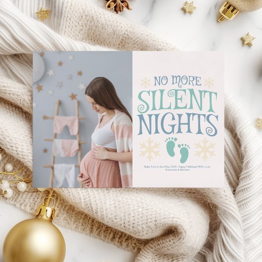 Foto Custom Christmas Pregnancy Ankündigung
