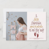Foto Custom Christmas Pregnancy Ankündigung (Vorderseite)