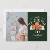 Foto Custom Christmas Pregnancy Ankündigung (Vorderseite)