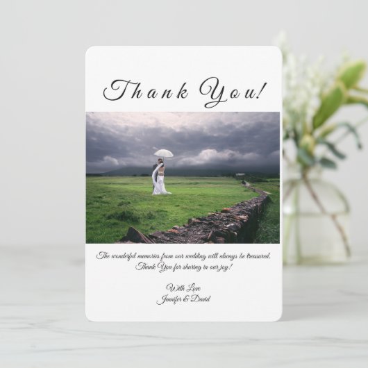 Foto Custom danke Karte (Stehend Vorderseite)