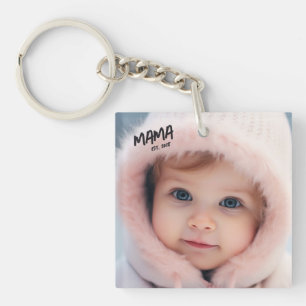 Foto Custom Mama Est Mutter Schlüsselanhänger