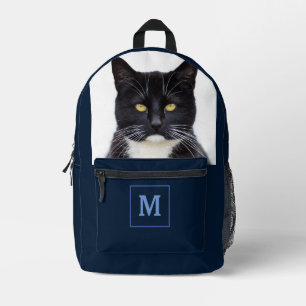 Foto Custom Modern Monogram Name Bedruckter Rucksack