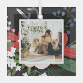 Foto Custom Personalisiert Weihnachten Ornament Aus Glas (Vorderseite)