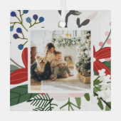 Foto Custom Personalisiert Weihnachten Ornament Aus Glas (Rückseite)