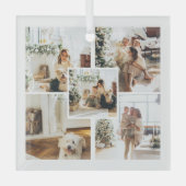 Foto Custom Personalisiert Weihnachten Ornament Aus Glas (Vorderseite)