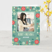 Foto Custom, Personalisierte Weihnachtshand gezoge Karte (Gelbe Blume)