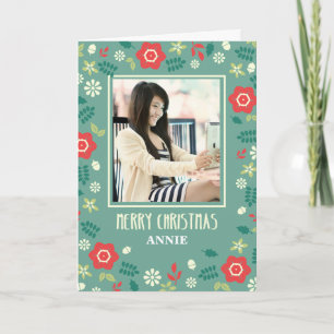Foto Custom, Personalisierte Weihnachtshand gezoge Karte