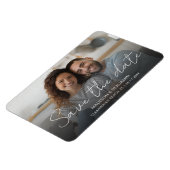 Foto Custom Save the Date Hochzeit Verlobung Magnet (Linke Seite)