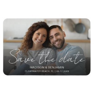 Foto Custom Save the Date Hochzeit Verlobung Magnet