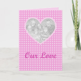 Foto Cutout Heart Valentine's Day Card Vorlage