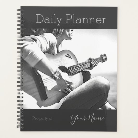Foto Daily Planner Female Guitar Player HAMbWG Planer (Vorderseite)