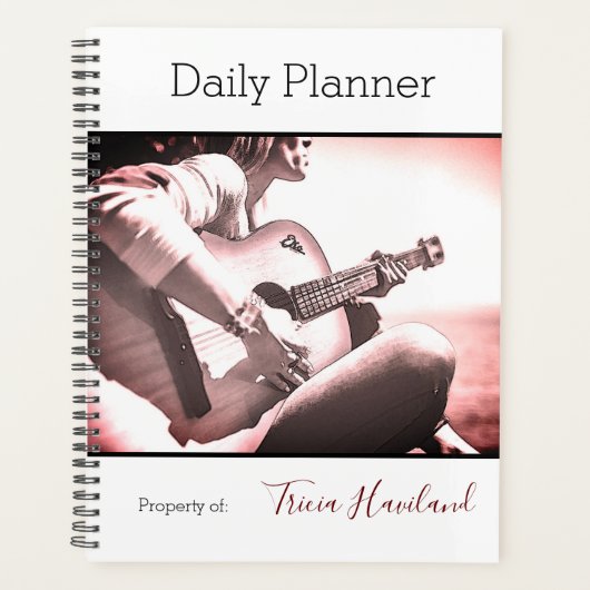 Foto Daily Planner Female Guitar Player HAMbWG Planer (Vorderseite)