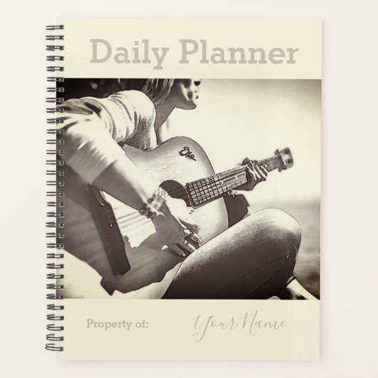 Foto Daily Planner Female Guitar Player HAMbWG Planer (Vorderseite)