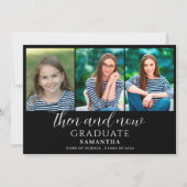 Foto damals und jetzt Abschluss Ankündigung (Vorderseite)