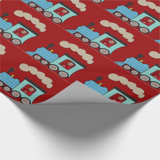 Foto-Dampf-Zug Choo Choo Verpackungs-Papier Geschenkpapier (Ecke)