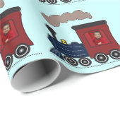 Foto-Dampf-Zug Choo Choo Verpackungs-Papier Geschenkpapier (Rolleneckpunkt)