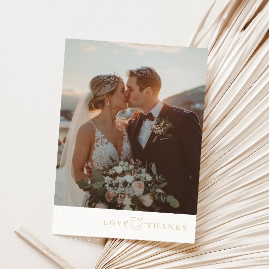 FOTO DANK IHNEN elegante romantische Ampere und Be Dankeskarte