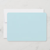 FOTO DANK IHNEN hübsche Silber-Glitzer-Skript aqua Dankeskarte (Rückseite)