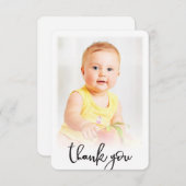 FOTO DANK IHNEN lässiger handgeschriebener Skriptt Dankeskarte (Vorne/Hinten)