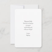 FOTO DANK IHNEN lässiger handgeschriebener Skriptt Dankeskarte (Rückseite)