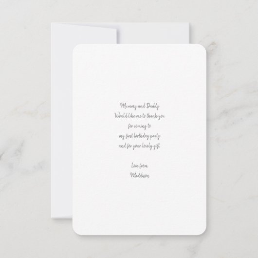 FOTO DANK IHNEN lässiger handgeschriebener Skriptt Dankeskarte (Rückseite)