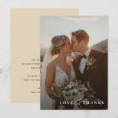 FOTO DANK IHNEN modern überlegen eleganten Ampersa Dankeskarte (Vorne/Hinten)