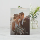 FOTO DANK IHNEN modern überlegen eleganten Ampersa Dankeskarte (Stehend Vorderseite)