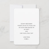 FOTO DANK IHNEN moderne, bunt leuchtende Art Dankeskarte (Rückseite)