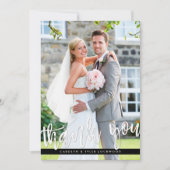 FOTO DANK IHNEN moderne handgeschriebene Schrift w Dankeskarte (Vorderseite)