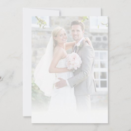 FOTO DANK IHNEN moderne handgeschriebene Schrift w Dankeskarte (Rückseite)