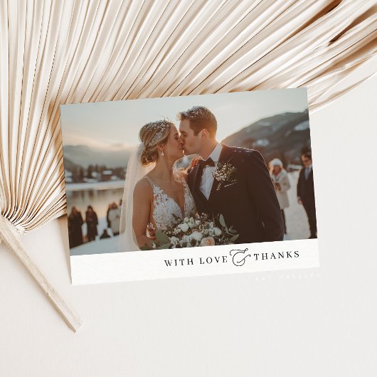 FOTO DANK IHNEN moderne minimalistische elegante A Dankeskarte