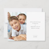 FOTO DANK IHNEN moderne ombre königsblau Dankeskarte (Rückseite)