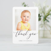 FOTO DANK IHNEN modernes Kalligrafieschreiben Dankeskarte (Stehend Vorderseite)