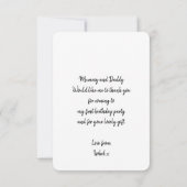 FOTO DANK IHNEN modernes Kalligrafieschreiben Dankeskarte (Rückseite)