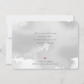 FOTO DANK IHNEN niedliche Glitzer-Text Hochzeit Dankeskarte (Rückseite)