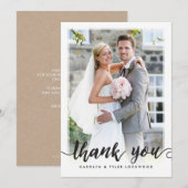 FOTO DANK IHNEN niedliche handgeschriebene Schrift Dankeskarte (Vorne/Hinten)