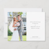 FOTO DANK IHNEN niedliche moderne Bürste grau Dankeskarte (Rückseite)