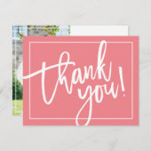 FOTO DANK IHNEN niedliche moderne Bürstenbrille Ko Dankeskarte (Vorne/Hinten)