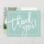 FOTO DANK IHNEN schlichte, moderne Pinselspitze Dankeskarte (Vorne/Hinten)