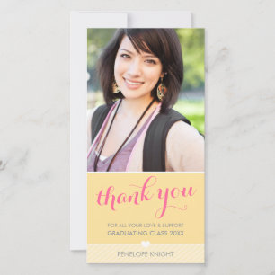 FOTO DANK YOU beautiful type graduate grau Dankeskarte
