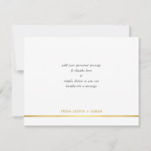 FOTO DANK YOU modern luxuriöse Callligrafy Script Dankeskarte (Rückseite)