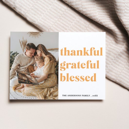 Foto | Dankbar, gesegnet Postkarte