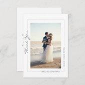 Foto danke Ihnen Hochzeitsgäste minimalistische Ka (Vorne/Hinten)