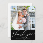 FOTO DANKE IHNEN hübsche Kalligraphie Schwarz-weiß (Vorne/Hinten)