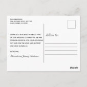 Foto danke Ihnen mit tropischen Bananen-Blätter Postkarte (Rückseite)