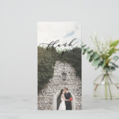 Foto danken Ihnen zu kardieren Dankeskarte (Stehend Vorderseite)