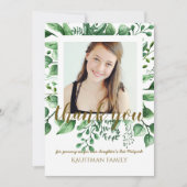 FOTO DANKEN SIE Bat Mitzvah Card - Black Gold Einladung (Vorderseite)